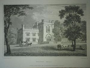 Fine Original Antique Engraving Illustrating Bolton Hall Yorkshire, Published in 1829.
