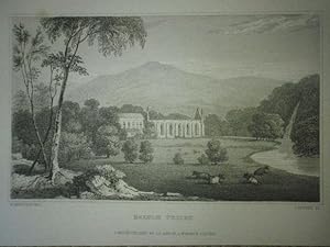 Fine Original Antique Engraving Illustrating Bolton Priory Yorkshire, Published in 1829.