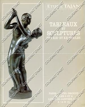 TABLEAUX ET SCULPTURES DES XIXEME ET XXEME SIECLES. DESSINS. LITHOGRAPHIES. CERAMIQUES. [VILLEVIE...