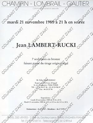 JEAN LAMBERT-RUCKI. 7 SCULPTURES EN BRONZE. 21/11/1989. (Weight= 60 grams)