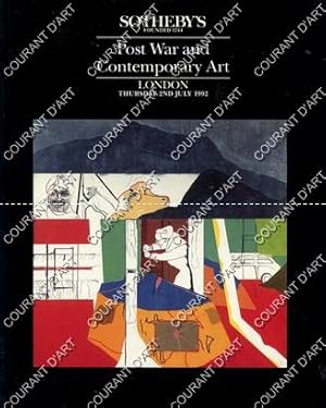 POST WAR AND CONTEMPORARY ART. [WOLS. DUBUFFET. POLIAKOFF. HARTUNG. HOCKNEY. SAM FRANCIS. FREUD. ...