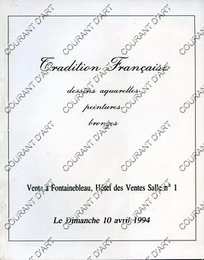 TRADITION FRANCAISE. DESSINS AQUARELLES. PEINTURES. BRONZES. [ CZOBEL. LHOTE. PESKE. DESNOYER. DA...