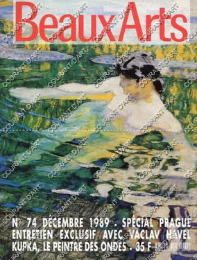 BEAUX-ARTS. N°74. DECEMBRE 1989. SPECIAL PRAGUE. ENTRETIEN EXCLUSIF AVEC VACLAV HAVEL, KUPKA, LE ...