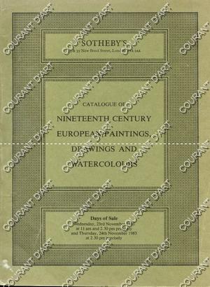 NINETEENTH CENTURY EUROPEAN PAINTINGS. DRAWINGS AND WATERCOLOURS. [BEAUME. SWOBODA. NAVEZ. VAN DI...