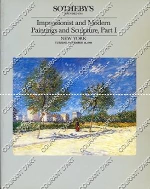 IMPRESSIONIST AND MODERN PAINTINGS AND SCULPTURE. PART I. [BOUDIN. FANTIN-LATOUR. DELACROIX. MONE...