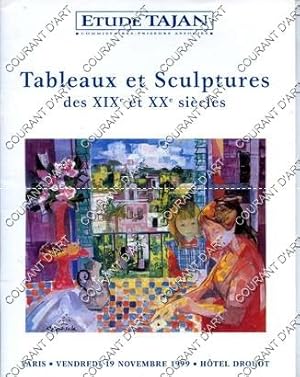 TABLEAUX, DESSINS ET SCULPTURES DES XIXE ET XXE SIECLES. [CHAIGNEAU. CHABAUD. FOUJITA. HERBO. LAU...