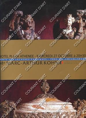 OBJETS D'ART ET DE TRES BEL AMEUBLEMENT. [PAIRE D'ANGES BAROQUES. PAIRE D'OENOCHOE EN ONYX SCULPT...