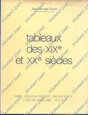 TABLEAUX DES XIXe ET Xxe SIECLES. SCULPTURES. [AMAN-JEAN. BONNARD. CHAGALL. DERAIN. ENJOLRAS. FOU...