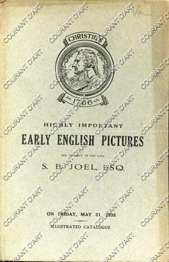 EARLY ENGLISH PICTURES. THE PROPERTY OF S. B. JOEL. ESQ. 31/05/1935. (Weight= 278 grams)