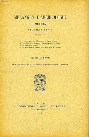 Immagine del venditore per MELANGES D'ARCHEOLOGIE LIMOUSINE, NOUVELLE SERIE venduto da Le-Livre