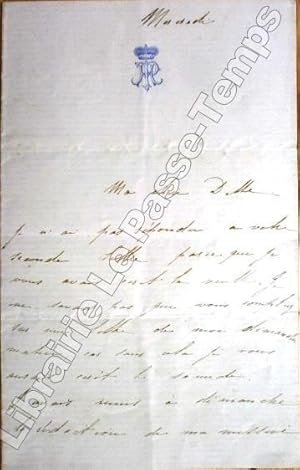 Imagen del vendedor de L. A. S. / Lettre autographe signe de Hracle de Polignac  une Duchesse. a la venta por Jean-Paul TIVILLIER