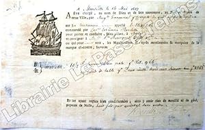 Image du vendeur pour P. A. S. / Pice autographe signe du Capitaine tienne Reveille, transport de savon par la tartanne [tartane] "L'Elizabeth", de Marseille  Agde. mis en vente par Jean-Paul TIVILLIER