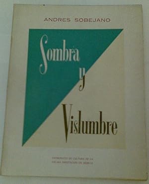 Imagen del vendedor de Sombra y vislumbre. a la venta por Aaromadelibros