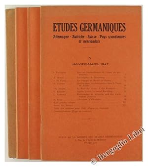 ETUDES GERMANIQUES. Allemagne, Autriche, Suisse, Pays scandinaves et neerlandais.: