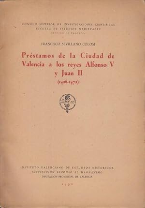 Imagen del vendedor de Prstamos de la Ciudad de Valencia a los Reyes Alfonso V y Juan II. (1426-1472) a la venta por Librera Vobiscum