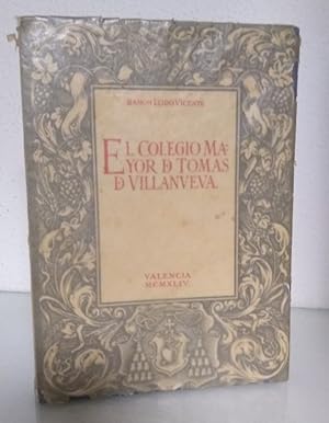 Seller image for EL COLEGIO MAYOR DE TOMAS DE VILLANUEVA. for sale by Librera Vobiscum