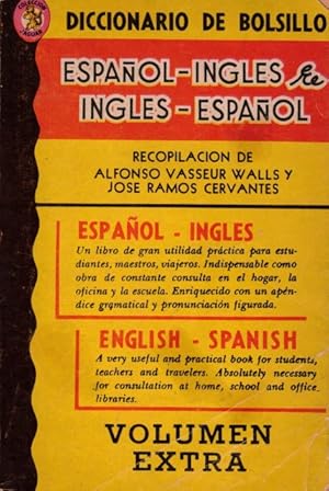 Imagen del vendedor de DICCIONARIO DE BOLSILLO. ESPAOL-INGLES E INGLES ESPAOL. VOLUMEN EXTRA. a la venta por Librera Vobiscum