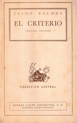 Seller image for El criterio for sale by Librera Vobiscum