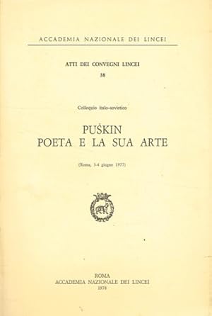 Bild des Verkufers fr Puskin poeta e la sua arte. zum Verkauf von FIRENZELIBRI SRL
