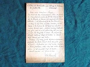 Lettre Autographe Signée de Charles Gounod à Arthur Pongin.
