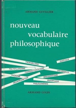 Image du vendeur pour Nouveau vocabulaire philosophique mis en vente par LES TEMPS MODERNES