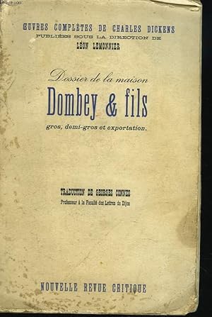 Imagen del vendedor de DOSSIER DE LA MAISON DOMBEY & FILS. GROS, DEMI-GROS ET EXPORTATION. a la venta por Le-Livre