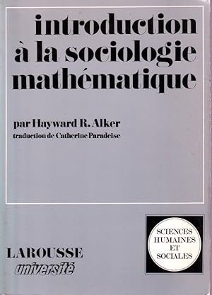 Seller image for Introduction  la sociologie Mathmatique for sale by ARTLINK