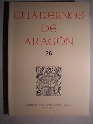 Bild des Verkufers fr Cuadernos de Aragn 26 zum Verkauf von Librera Antonio Azorn