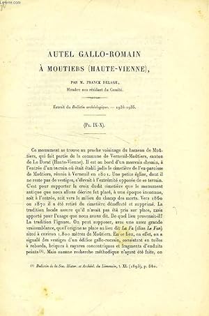 Image du vendeur pour AUTEL GALLO-ROMAIN A MOUTIERS (HAUTE-VIENNE) mis en vente par Le-Livre