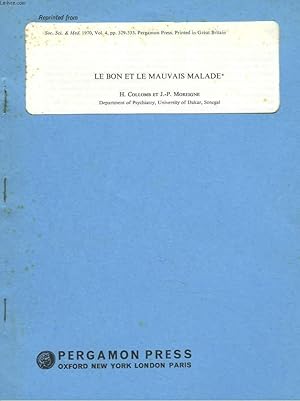 Seller image for LE BON ET LE MAUVAIS MALADE. SOC. SCI. & MED., 1970. VOL. 4, pp. 329-333. for sale by Le-Livre