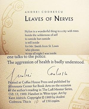 Leaves Of Nerves [__SIGNED_BY_THE_AUTHOR__]