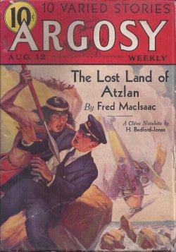 Image du vendeur pour ARGOSY Weekly: August, Aug. 12, 1933 ("Railroad") mis en vente par Books from the Crypt