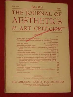 Seller image for The Journal of Aesthetics & Art Criticism. Volume 14 No. 4. (June, 1956) for sale by BOOKBARROW (PBFA member)