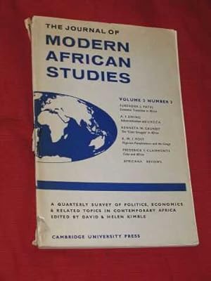 Bild des Verkufers fr The Journal of Modern African Studies; Volume 2 Number 3, November 1964 zum Verkauf von BOOKBARROW (PBFA member)