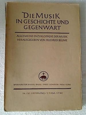 Die Musik in Geschichte und Gegenwart (MGG). - 116./117. Lfg.: Stam - Stre.
