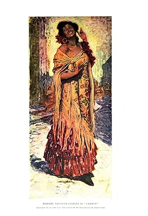 Seller image for Madame Bressler Gianoli As Carmen, Color Illustration for sale by Legacy Books II