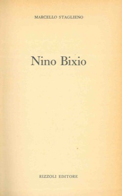 Bild des Verkufers fr Nino Bixio. zum Verkauf von Libreria Piani