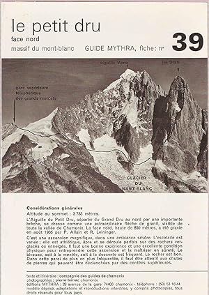 Bild des Verkufers fr Guide Mythra.Le petit Dru.Face Nord.Massif du Mont-Blanc.Fiche numro 39 zum Verkauf von dansmongarage