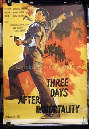 THREE DAYS AFTER THE IMMORTALITY. Original soviet film poster / affiche originale russe 1963
