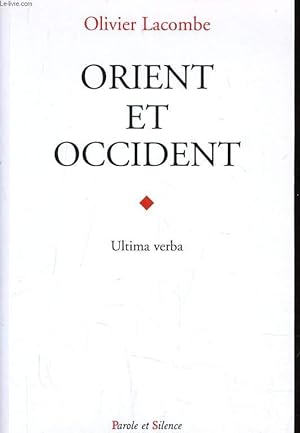Bild des Verkufers fr ORIENT ET OCCIDENT zum Verkauf von Le-Livre