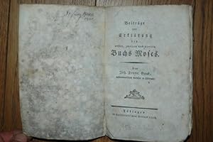 Seller image for Beitrge zur Erklrung des ersten, zweiten und vierten Buch Moses. for sale by Antiquariat  Braun
