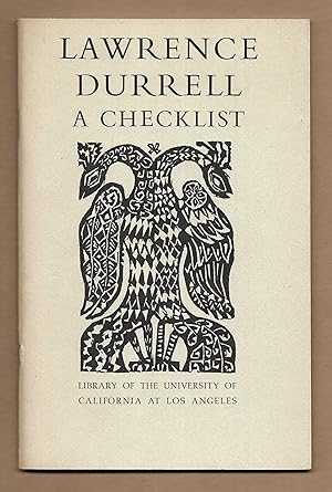 Image du vendeur pour Lawrence Durrell : A Checklist mis en vente par The Bookshop at Beech Cottage