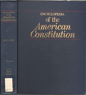 Seller image for Encyclopedia of the American Constitution. Volume 4 Only, SACC-ZURC for sale by Jonathan Grobe Books
