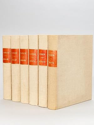 Revue Toros [ 12 Années complètes reliées en 6 Volumes de 1964 à 1975 ] I : 1964-1965 ; II : 1966...