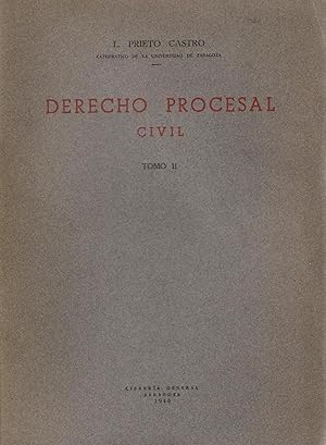 Seller image for DERECHO PROCESAL CIVIL. Tomo II for sale by Librera Torren de Rueda