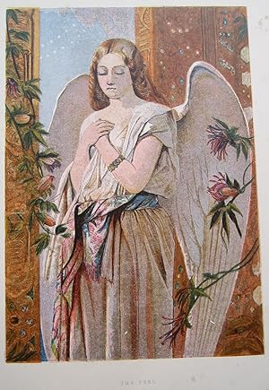 Image du vendeur pour THE PERI - Angel Figure at a Doorway - an Antique Original Print mis en vente par K Books Ltd ABA ILAB