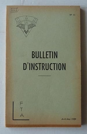 Bulletin d'instruction N°11 avril-Mai 1959