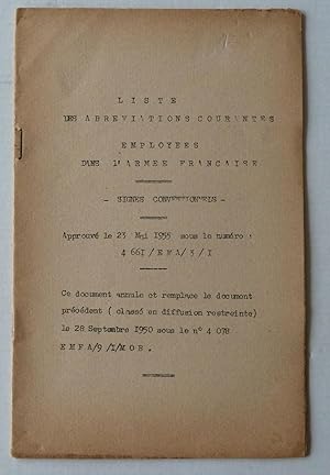 Liste des abréviations courantes employées dans l'armée française signes conventionnels