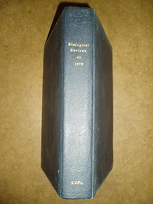 Biological Reviews of the Cambridge Philosophical Society. Volume 45 [1970]