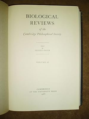 Biological Reviews of the Cambridge Philosophical Society. Volume 43 [1968]